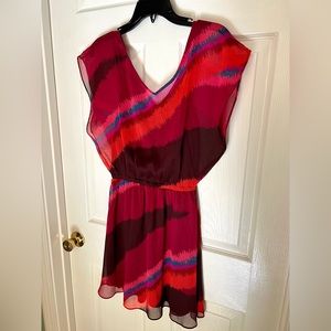 Express dress, red and purple
